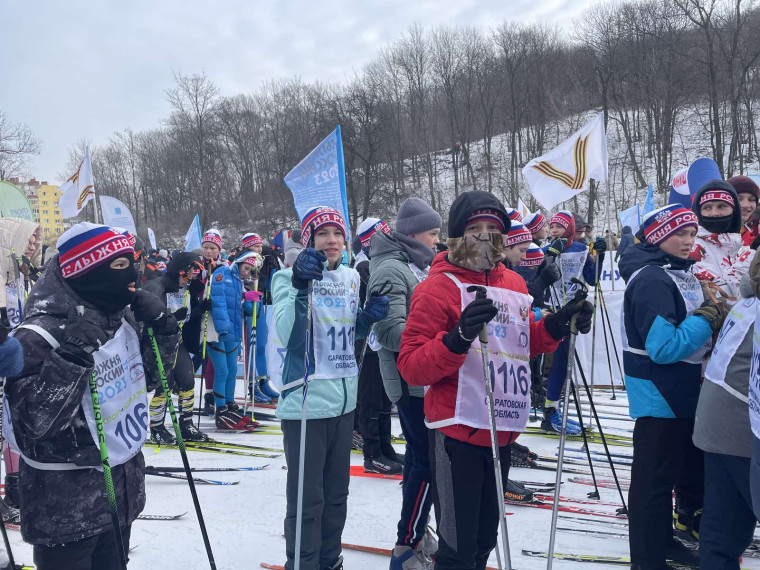 Ученики лицея приняли участие в Всероссийской лыжной гонке «Лыжня России 2023»..